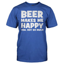 Load image into Gallery viewer, Beer Makes Me Happy - T Shirt - men_royal_fb150452-23a4-4fff-9eb3-85588b6e31e4