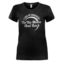Load image into Gallery viewer, I Love My Grandkids To The Moon And Back - T Shirt - moon-ladies-black