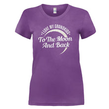 Load image into Gallery viewer, I Love My Grandkids To The Moon And Back - T Shirt - moon-ladies-purple