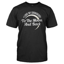 Load image into Gallery viewer, I Love My Grandkids To The Moon And Back - T Shirt - moon-mens-black