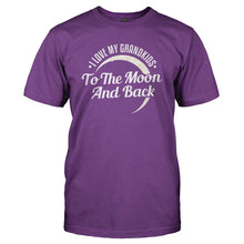 Load image into Gallery viewer, I Love My Grandkids To The Moon And Back - T Shirt - moon-mens-purple