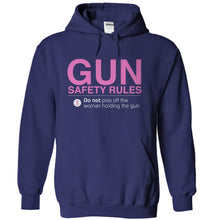 Load image into Gallery viewer, Gun Safety Rules - T Shirt - navublue