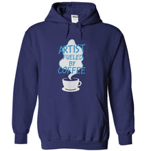 Load image into Gallery viewer, Artist Fueled By Coffee - T Shirt - navyblue_02ea9064-1a06-4a6e-b80d-892e97317eda