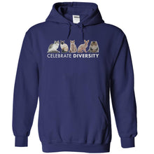 Load image into Gallery viewer, Celebrate Diversity - Cats - T Shirt - navyblue_0cdbdbb4-ecaa-436a-ac89-6040dd57239e