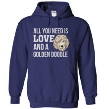 Load image into Gallery viewer, All You Need Is Love and a Golden Doodle - T Shirt - navyblue_1275a4af-86e5-474f-a8c5-43eab49fb9ab