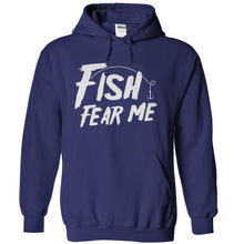 Load image into Gallery viewer, Fish Fear Me - T Shirt - navyblue_1b9a8343-2907-41b9-8a70-020951bd2fe0