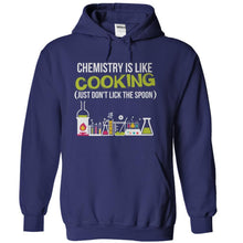 Load image into Gallery viewer, Chemistry Is Like Cooking - T Shirt - navyblue_24a75988-1f7d-4525-b33a-f67479155998