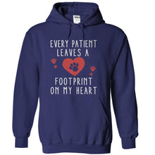 Load image into Gallery viewer, Every Patient Leaves a Footprint on my Heart - T Shirt - navyblue_25fe2980-f559-48fe-8c20-94f47dea9b89
