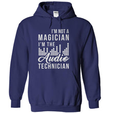 Load image into Gallery viewer, I'm Not A Magician, I'm The Audio Technician - T Shirt - navyblue_2b40431b-1a6d-4b3a-a1ec-2ee1326b607b