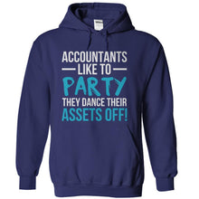 Load image into Gallery viewer, Accountants Like To Dance Their Assets Off - T Shirt - navyblue_2bbef95a-07bf-493c-a66d-39448f260228