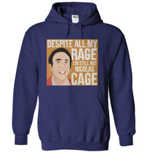 Load image into Gallery viewer, Despite My Rage, I'm Still Not Nicolas Cage - T Shirt - navyblue_2c450c6f-50f7-4386-9eb2-215e77f2fb7b
