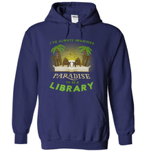 Load image into Gallery viewer, I've Always Imagined Paradise to be a Library - T Shirt - navyblue_3248a7cb-504d-4565-9dee-7cb298e9aabc