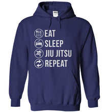Load image into Gallery viewer, Eat. Sleep. Jiu Jitsu. Repeat. - T Shirt - navyblue_35c901d8-e636-4a88-ab16-c84185a1ce50