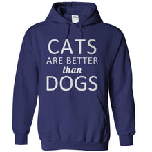 Load image into Gallery viewer, Cats Are Better Than Dogs - T Shirt - navyblue_4337994c-a6c9-4d0d-af42-64ef99b8d53b