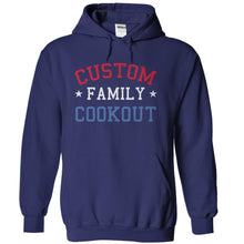 Load image into Gallery viewer, (Custom) Family Cookout - Personalized - T Shirt - navyblue_433b69af-86bf-4c07-bb7e-45552f3dc2f9