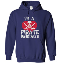 Load image into Gallery viewer, I'm a Pirate At Heart - T Shirt - navyblue_446e67c2-a5f5-41c3-aea8-7a4d21de68ab