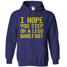 Load image into Gallery viewer, I Hope You Step on a Lego Barefoot - T Shirt - navyblue_488d7741-917b-4ded-9c8d-d94a2827c308