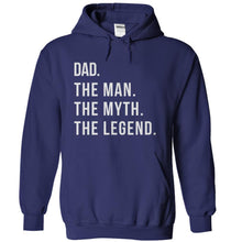 Load image into Gallery viewer, Dad. The Man. The Myth. The Legend. - T Shirt - navyblue_4890a986-10c4-4792-a3b2-de37a5ab34c2