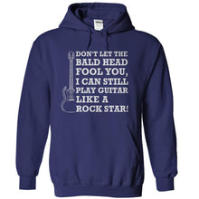 Load image into Gallery viewer, Don't Let The Bald Head Fool You - Guitar - T Shirt - navyblue_50f8661d-69a2-4598-908f-38ea6510f1be