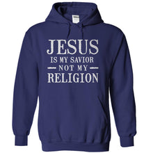 Load image into Gallery viewer, Jesus Is My Savior, Not My Religion - T Shirt - navyblue_58a7a2be-7daf-4378-a20a-4167f55a6c05