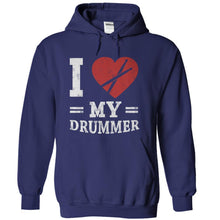 Load image into Gallery viewer, I Love My Drummer - T Shirt - navyblue_58daea18-3458-489d-9523-cb6a3e6cca18