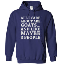 Load image into Gallery viewer, All I Care About Are Goats - T Shirt - navyblue_5ca987fc-7194-4e57-b651-82a524dc1651