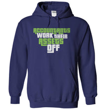 Load image into Gallery viewer, Accountants Work Their Assets Off - T Shirt - navyblue_603f8360-c36a-4dc0-84d4-071c460f097d
