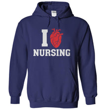 Load image into Gallery viewer, I Love Nursing - T Shirt - navyblue_607562ae-cc64-49ca-aef0-fc1dfd9af21d