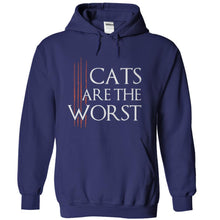 Load image into Gallery viewer, Cats are the Worst - T Shirt - navyblue_65b8049e-a3e0-4473-9977-18bae352368d