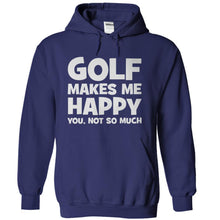 Load image into Gallery viewer, Golf Makes Me Happy - T Shirt - navyblue_68f21fb5-6444-4720-8948-4f504c6e9dac