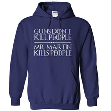 Load image into Gallery viewer, Guns Don't Kill People. Mr. Martin Kills People. - T Shirt - navyblue_697f7621-358b-42ef-8383-e05c4833e3ae