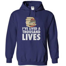 Load image into Gallery viewer, I've Lived A Thousand Lives - Books - T Shirt - navyblue_6ffca217-a30e-466e-9379-d143d1981844