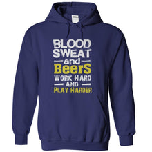 Load image into Gallery viewer, Blood Sweat And Beers - T Shirt - navyblue_72c87aff-402b-4ca2-9195-ebcf7804aa81