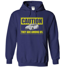 Load image into Gallery viewer, Caution Priuses Are Among Us - T Shirt - navyblue_751602ac-b10b-42c2-a5da-c69e4500ef5f