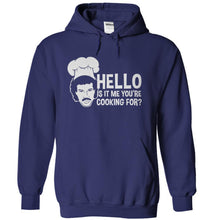 Load image into Gallery viewer, Hello Is It Me You're Cooking For? - T Shirt - navyblue_78cdf8ef-1c1f-4c67-aa0e-5f4bfa4ce779