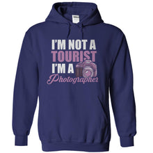 Load image into Gallery viewer, I'm Not A Tourist. I'm A Photographer - T Shirt - navyblue_7ed257e9-0d84-415a-b00a-80989d8dbab6