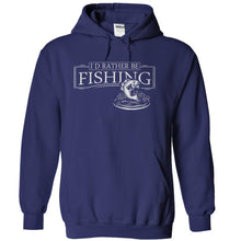Load image into Gallery viewer, I'd Rather Be Fishing - T Shirt - navyblue_80f13b9d-b04d-4b56-b18f-65de9304b49b