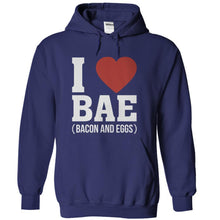 Load image into Gallery viewer, I Love Bacon And Eggs - T Shirt - navyblue_8419005c-0114-4e76-a350-a439e8d7b4f2