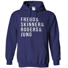 Load image into Gallery viewer, Freud &amp; Skinner &amp; Rogers &amp; Jung - T Shirt - navyblue_90b6c9e1-58a2-41e7-ae5c-a48cfb9c825a