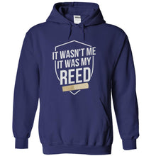 Load image into Gallery viewer, It Wasn't Me. It Was My Reed. - T Shirt - navyblue_a3085e84-f808-4909-b6cd-d09ef4b79eca