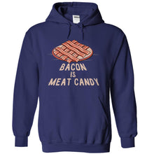 Load image into Gallery viewer, Bacon Is Meat Candy - T Shirt - navyblue_a774d7aa-2032-48b2-9bb8-57a67c7010ee