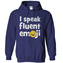 Load image into Gallery viewer, I Speak Fluent Emoji - T Shirt - navyblue_a9ecf9e0-f10d-41d3-becd-ad2498b7415e