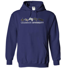 Load image into Gallery viewer, Celebrate Diversity - Game Consoles - T Shirt - navyblue_ac3574e0-d587-4ad7-a895-d8ba01b07f4e