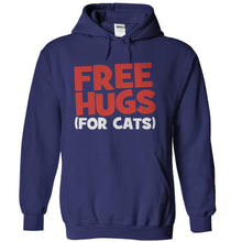 Load image into Gallery viewer, Free Hugs (For Cats) - T Shirt - navyblue_b0919310-e910-4e50-b3b8-3c7aa066350c