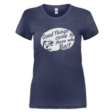 Load image into Gallery viewer, Good Things Come to Those Who Bait - T Shirt - navyblue_bd35e8d2-0483-4f7e-a330-04234e35dba1