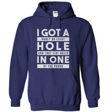Load image into Gallery viewer, I Got A Hole In One - T Shirt - navyblue_c0fe0dc3-97fb-4779-a44a-0ff6b9a1fe61