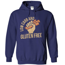 Load image into Gallery viewer, Bacon - Low Carb and Gluten Free - T Shirt - navyblue_c7228ee6-7f76-410b-afef-9bdeaa9629e7