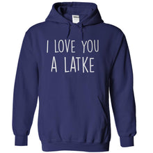 Load image into Gallery viewer, I Love You A Latke - T Shirt - navyblue_cc59b82f-900d-458f-b870-8ec2d53c69dc