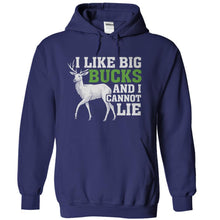 Load image into Gallery viewer, I Like Big Bucks - T Shirt - navyblue_d5691f14-d1e7-4bd8-945d-bd492b54bfa5