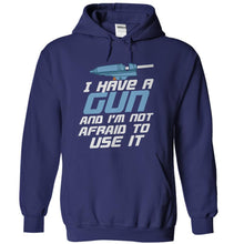 Load image into Gallery viewer, I Have a Glue Gun - T Shirt - navyblue_d6636046-f944-4fca-9d17-1b400a45738d